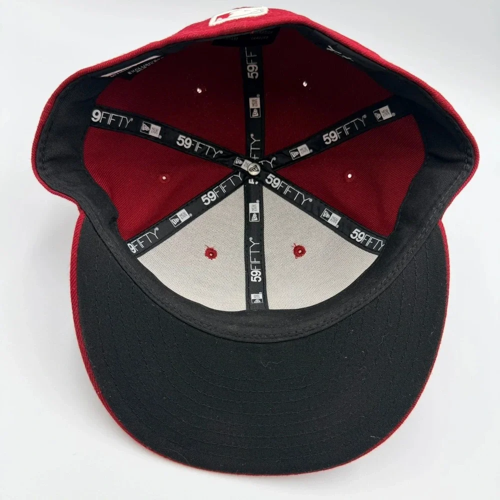 New Era 59FIFTY Philadelphia Phillies Throwback Hat Fitted 7 1/2 Maroon MLB